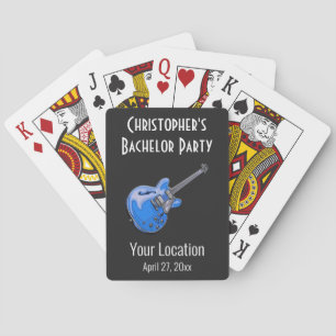 Bachelor Party Weddenschap Favor Guitar Pokerkaarten