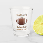 Bachelor Party Weddenschap Football Shot Glas (Voorkant)