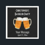 Bachelor Party Weddenschappen Betere Beters Black Servet<br><div class="desc">Een modern zwart bier juicht trouwservet dat perfect is voor uw vrijgezellenfeest! Proost op de aanstaande bruidegom! Personaliseer met de naam van de bruidegom en de vrijgezellenfeestdetails.</div>