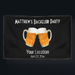 Bachelor Party Weddenschappen Betere Beters Black Spandoek<br><div class="desc">Een moderne zwarte bier juicht banner die perfect is voor uw vrijgezellenfeest! Proost op de aanstaande bruidegom! Personaliseer met de naam van de bruidegom en de vrijgezellenfeestdetails.</div>