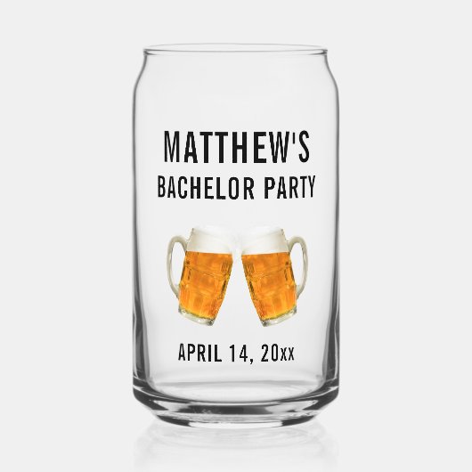 Bachelor Party Weddenschappen voor beierschaafjes Blikvorm Glas (Voorkant)