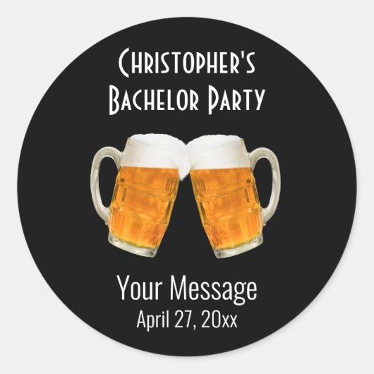Bachelor Party Weddenschappen voor beierschaafjes Ronde Sticker (Voorkant)