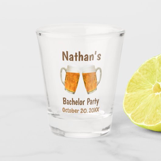 Bachelor Party Weddenschappen voor beierschaafjes Shot Glas (Voorkant)