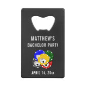 Bachelor Party Weddenschappen voor poker gokken Creditkaart Flessenopener (Achterkant)