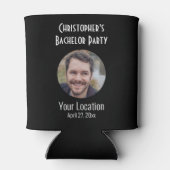 Bachelor Party Wedding Favor Groom Foto Blikjeskoeler (Achterkant)