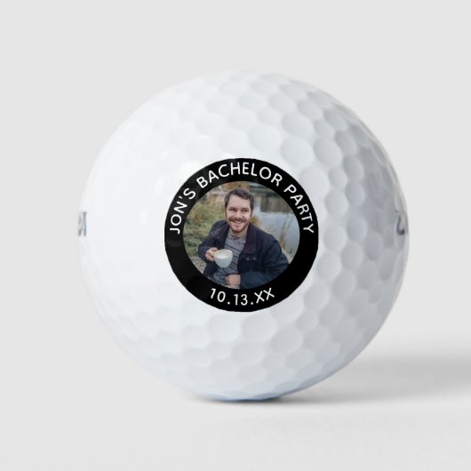 Bachelor Party Wedding Favor Groom Foto Golfballen (Voorkant)