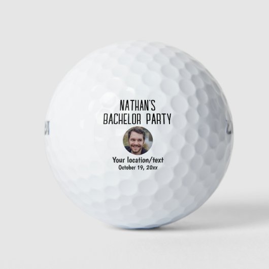 Bachelor Party Wedding Favor Groom Foto Golfballen (Voorkant)