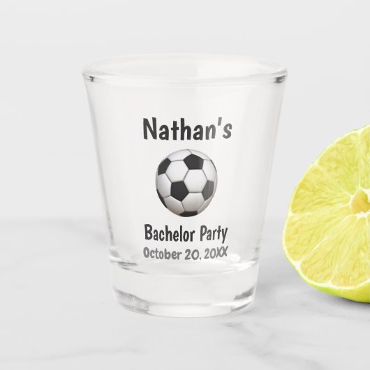 Bachelor Party Wedding Favor Soccer Football Shot Glas (Voorkant)