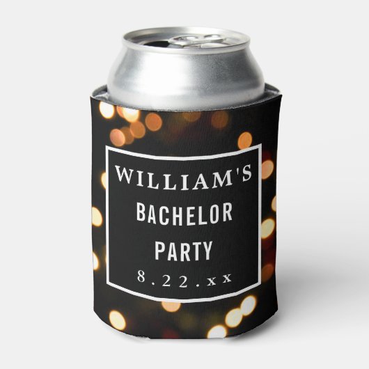 Bachelor Party Wedding for Modern Typografie Blikjeskoeler (Blikje Voorkant)