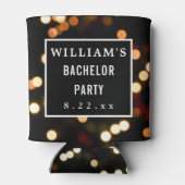 Bachelor Party Wedding for Modern Typografie Blikjeskoeler (Achterkant)