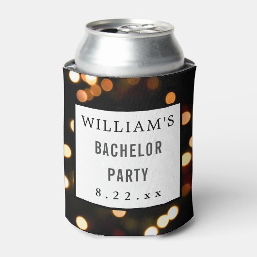 Bachelor Party Wedding for Modern Typografie Blikjeskoeler (Blikje Voorkant)