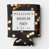 Bachelor Party Wedding for Modern Typografie Blikjeskoeler (Achterkant)
