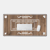 Bachelor Party Western Texas Hold'em Poker Wooden Bureaumat (Keyboard & Muis)