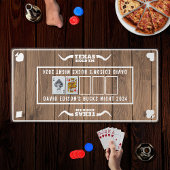 Bachelor Party Western Texas Hold'em Poker Wooden Bureaumat