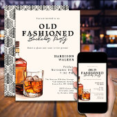 Bachelor Party Whiskey Theme Old Fashioned Elegant Kaart