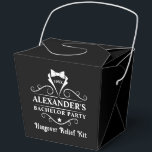 Bachelor Party Witte Tuxedo Stropdas Kater Bedankdoosjes<br><div class="desc">Bachelor Party Tuxedo Stropdas Black Hangover Relief Kit Gift Box of Favoriete Doos</div>
