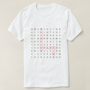 Bachelor Party Word Search Fun Wedding Groom T-Shi T-shirt