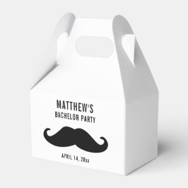 Bachelor Party Zwart Mustache Bruiloft Bedankdoosjes
