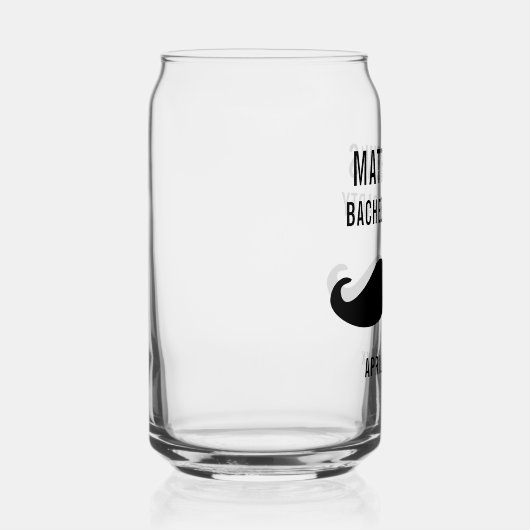 Bachelor Party Zwart Mustache Bruiloft Favor Bier Blikvorm Glas (Rechts)
