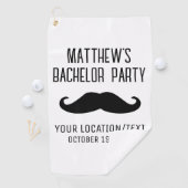 Bachelor Party Zwart Mustache Bruiloft Golfhanddoek (Insitu)