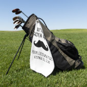 Bachelor Party Zwart Mustache Bruiloft Golfhanddoek (Groen)