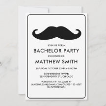 Bachelor Party Zwart Mustache Bruiloft