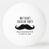 Bachelor Party Zwart Mustache Bruiloft Pingpongbal (Voorkant)