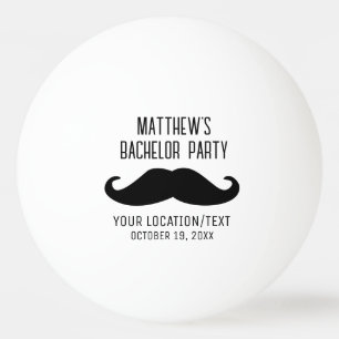 Bachelor Party Zwart Mustache Bruiloft Pingpongbal