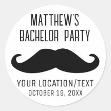 Bachelor Party Zwart Mustache Bruiloft