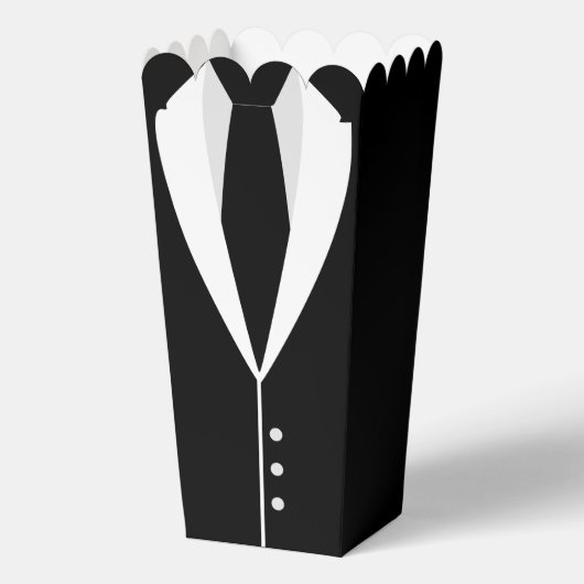 Bachelor Party Zwart pak & Stropdas Bedankdoosjes (Voorkant)