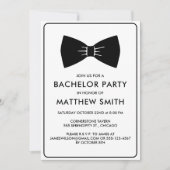 Bachelor Party Zwart Tuxedo Bow Stropdas Bruiloft Kaart (Voorkant)