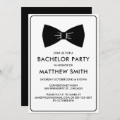 Bachelor Party Zwart Tuxedo Bow Stropdas Bruiloft Kaart (Voorkant / Achterkant)