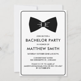 Bachelor Party Zwart Tuxedo Bow Stropdas Bruiloft Kaart