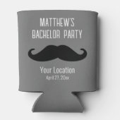 Bachelor Party Zwarte snor bruiloft gunst Blikjeskoeler (Achterkant)