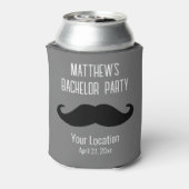 Bachelor Party Zwarte snor bruiloft gunst Blikjeskoeler (Blikje Achterkant)