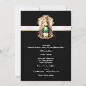 Bachelor pensioen verjaardag mousserende wijn wit kaart (Achterkant)