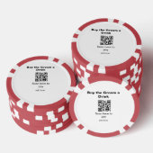 bachelor QR-scan om bruidegom een drink-bruidsjonk Poker Chips (Opstapeling)