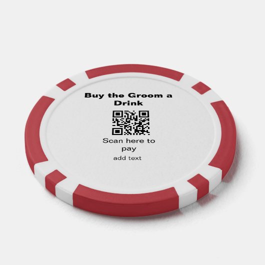 bachelor QR-scan om bruidegom een drink-bruidsjonk Poker Chips (Enkel)