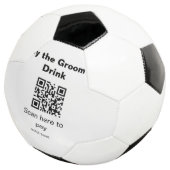 bachelor QR-scan om bruidegom een drink-bruidsjonk Voetbal (Drie kwart)