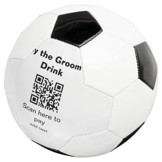 bachelor QR-scan om bruidegom een drink-bruidsjonk Voetbal (Drie kwart)