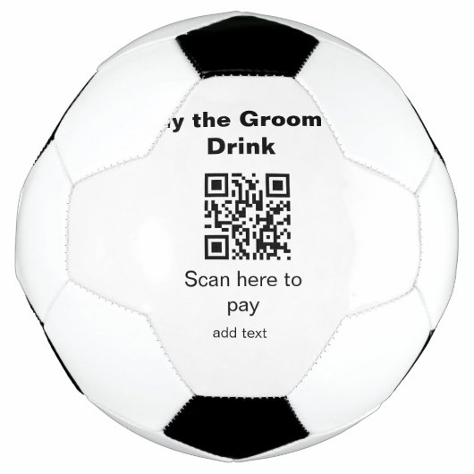 bachelor QR-scan om bruidegom een drink-bruidsjonk Voetbal (Voorkant)