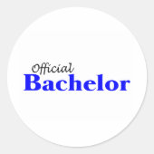 Bachelor Ronde Sticker (Voorkant)
