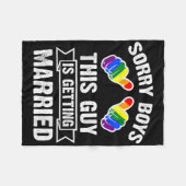 Bachelor Shirt Party LGBT Gay Pride Bruid Fleece Deken (Voorkant (Horizontaal))