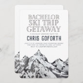 Bachelor Ski Trip Weekend Getaway Kaart (Voorkant / Achterkant)