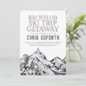 Bachelor Ski Trip Weekend Getaway Kaart (Staand voorkant)