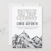 Bachelor Ski Trip Weekend Getaway Kaart (Voorkant)