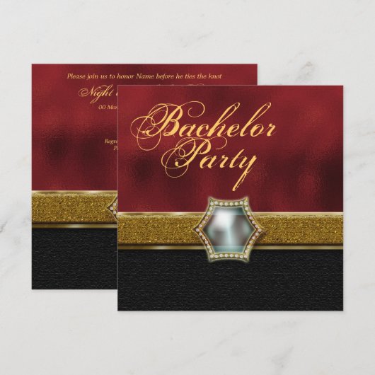 Bachelor stag kaart (Voorkant / Achterkant)