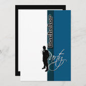 Bachelor stage "mannenavond uit" feestje kaart (Voorkant / Achterkant)