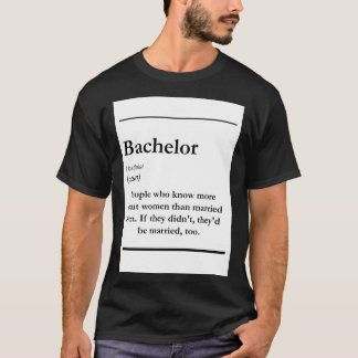 Bachelor - Sticker voor definitie T-shirt
