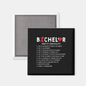 Bachelor Supply Party Checklist Groom Groomsmen Magneet (Voorkant / Achterkant)